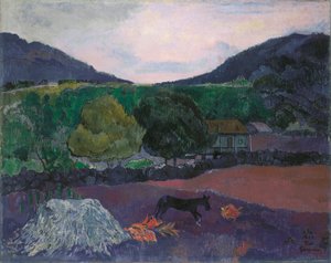 French :  Paysage avec chien Landscape with Dog