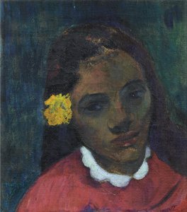 French: Tête de Tahitienne, ou La Fleur qui écoute