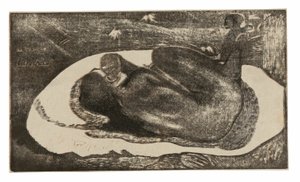 Manao tupapau (Elle pense au fantôme ou le fantôme pense à elle), de la suite Noa Noa - Paul Gauguin