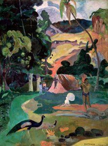Matamoe Mort. Paysage avec paons, 1892