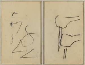 Gribouillis; Deux formes [verso]