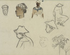 Esquisses de figures et de feuillage