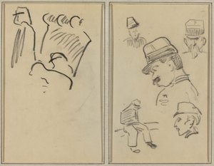 Soldats ; Quatre soldats et une figure assise (verso) - Paul Gauguin