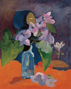 Nature morte avec fleurs et idole par Gauguin, Paul Eugene Henri (1848-1903) - Paul Gauguin