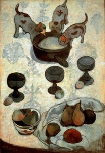 Nature morte avec trois chiots - Paul Gauguin