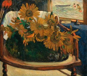 Tournesols sur un fauteuil - Paul Gauguin