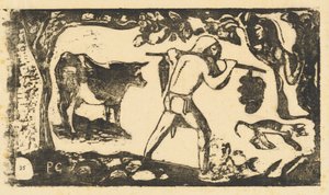 Tahitien portant des bananes (Le porteur de fei)