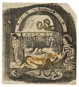 Te atua (Le Dieu), de la Suite des Gravures sur Bois Tardives - Paul Gauguin