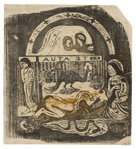 Te atua (Le Dieu), de la suite de gravures sur bois tardives - Paul Gauguin