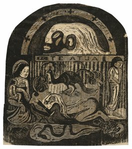 Te atua (Le Dieu), de la suite de gravures sur bois tardives