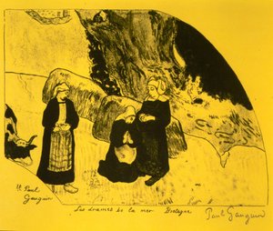 Le drame de la mer, Bretagne, de la suite Volpini : Dessins lithographiques, 1889 - Paul Gauguin