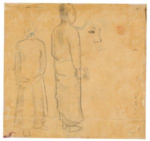 Deux figures (liées au tableau Paysage tahitien)