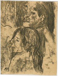 Deux Marquisiens [recto] - Paul Gauguin