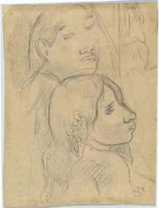 Deux Marquisiens [verso] - Paul Gauguin