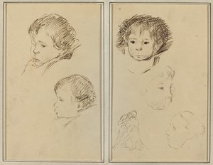 Deux études de tête d