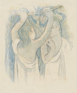 Deux Tahitiens cueillant des fruits [verso]