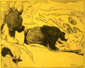 Lavandières, de la suite Volpini : Dessins lithographiques, 1889