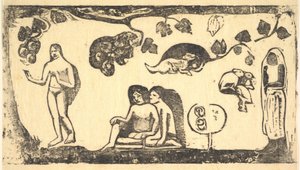 Femmes, animaux et feuillage