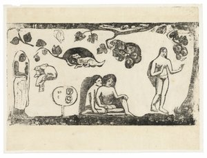 Femmes, animaux et feuillage, de la suite des gravures sur bois tardives