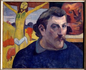 Le Christ jaune autoportrait. Peinture de Paul Gauguin (1848-1903)
