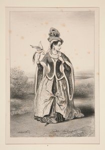 (CHÂTELAINE MOYEN ÂGE.) - Paul Gavarni