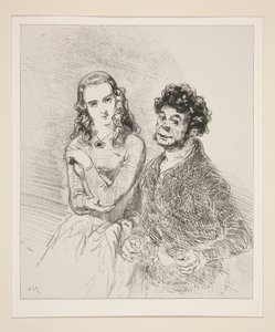 Le père et la fille - Paul Gavarni