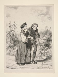 (PIÉTÉ FILIALE.) - Paul Gavarni