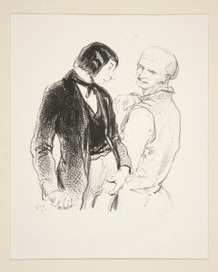 (RÉPRIMANDE PATERNELLE). - Paul Gavarni