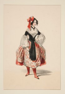 Bachelette. Béret de satin. - Paul Gavarni