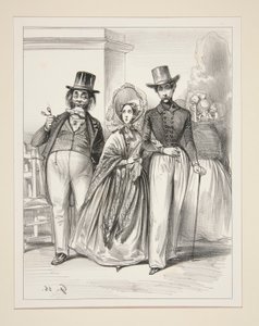 La Leçon au mari. Charles! Charles!! ne lorgnez donc pas ainsi toutes les femmes!