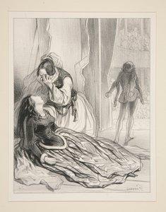 La Princesse : Ah ! je me meurs - Paul Gavarni