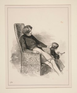 La canne que papa a trouvée - Paul Gavarni