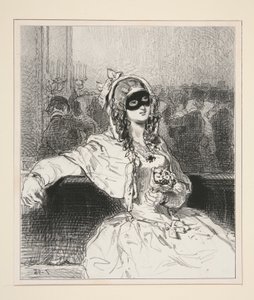 Le masque a beau mentir: Diogène femelle - Paul Gavarni