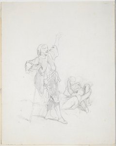 Étude pour illustration de livre - Paul Gavarni