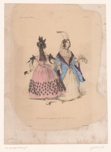 Deux femmes en robes de bal