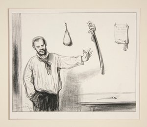 Un parchemin, un sabre, une blague - Paul Gavarni
