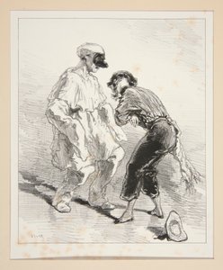 Un homme politique en camisole! - Une mère de famille en culottes! - Paul Gavarni