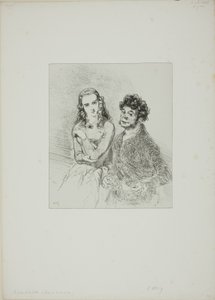 Sans titre (père et fille) - Paul Gavarni