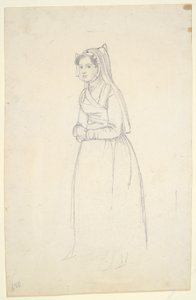 Femme en costume paysan (recto et verso)