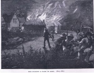 Émeute brûlant une ferme dans le Kent en 1830