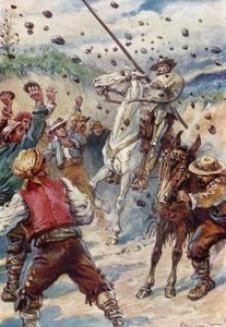 Ils ont bombardé Don Quichotte avec une pluie de pierres - Paul Hardy
