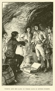 Turpin et sa bande dans leur grotte à Epping Forest - Paul Hardy