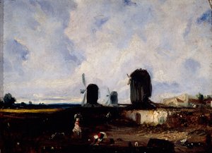 Moulins sur les plaines de Montrouge, vers 1820