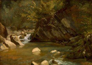 Ruisseau forestier, vers 1840 - Paul Huet