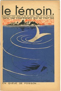 Couverture du magazine Le Témoin, satirique en couleurs, 21 avril 1935