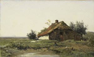Ferme dans les champs ouverts - Paul Joseph Constantin Gabriel