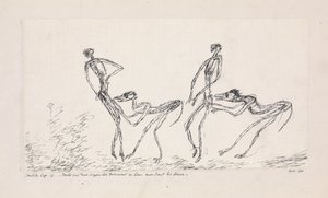 Candide, chapitre 16. Tandis que deux singes les suivaient en leur mordant les fesses, 1911