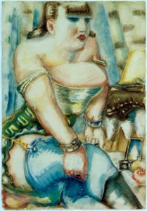 Femme aux bas bleus