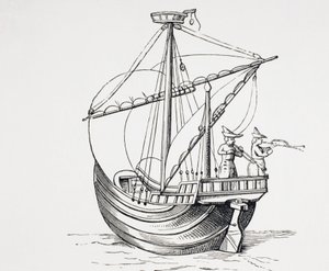 Un voilier du XVe siècle. - Paul Lacroix
