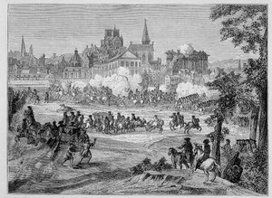 Combat du faubourg Saint-Antoine à Paris pendant la Fronde (1652), "XVIIe siècle - Institutions: usages et costumes, France 1590-1700" par Paul Lacroix